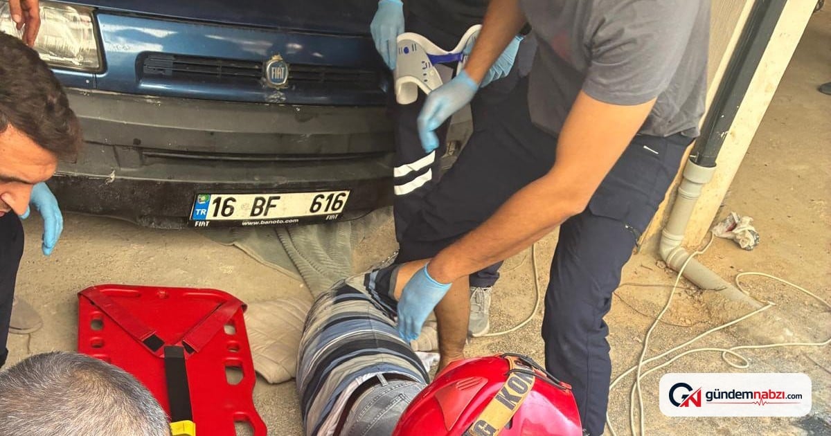 Kriko kaydı, 1.5 tonluk aracın altında kaldı