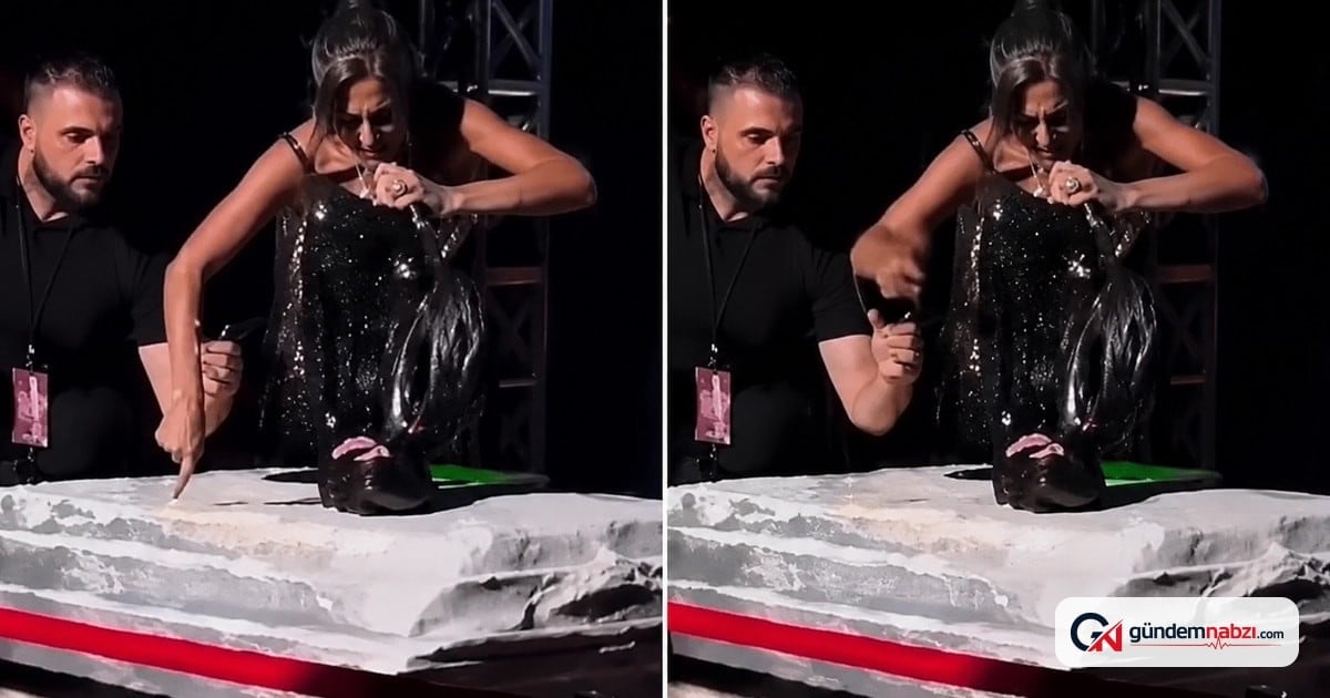 Yıldız Tilbe konser sırasında yardım eden güvenliği itti