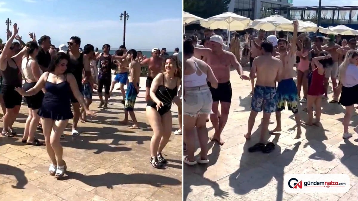 İranlı turistler Van Gölü çevresinde dans etti
