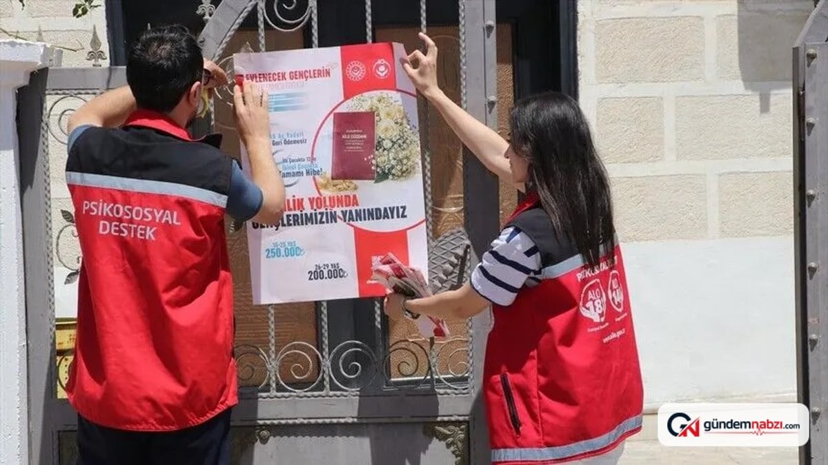 Gençlerin evliliği için köy gezerek destek anlatılıyor
