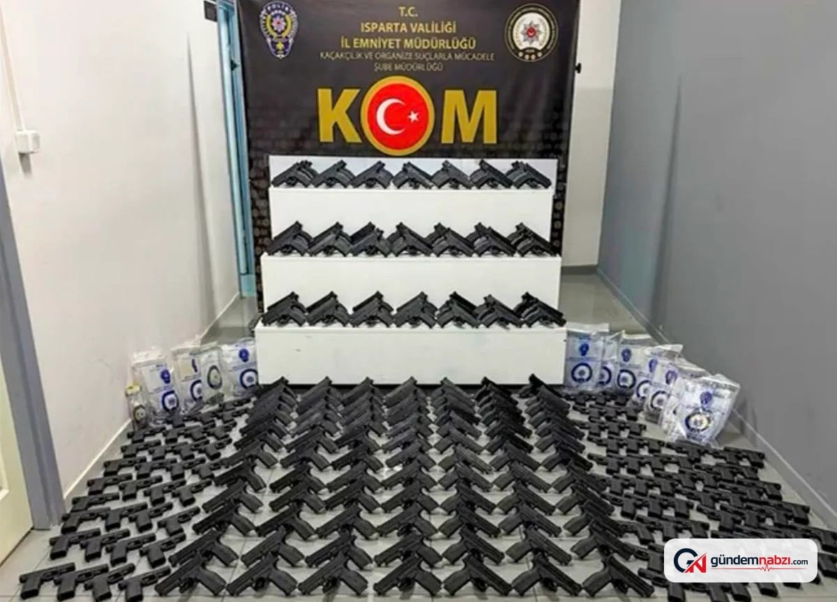 Isparta'da silah operasyonunda 165 tabanca ele geçirildi