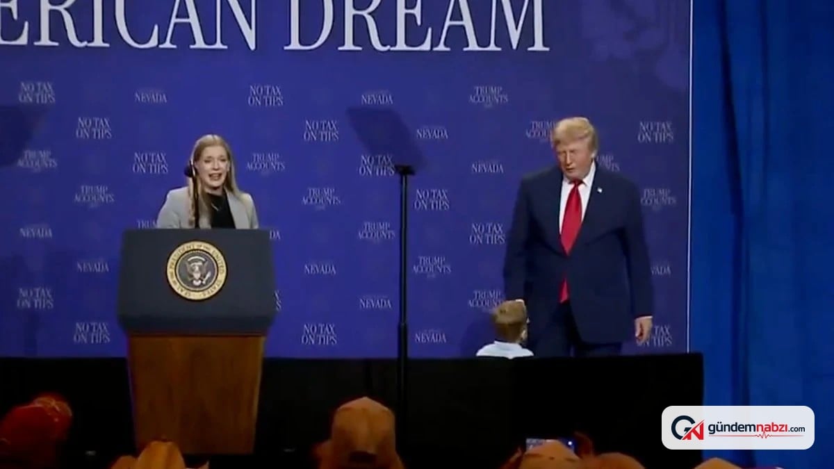 Trump'tan sahnedeki çocuk için Biden esprisi