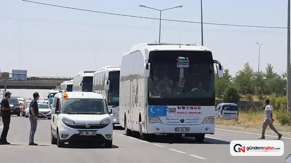 Filistin Konvoyu Diyarbakır'a ulaştı