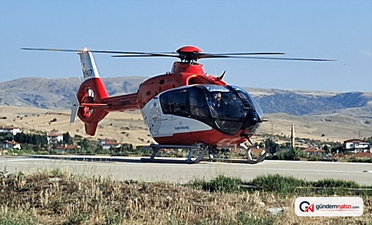 Beypazarı'nda rahatsızlanan hasta hava ambulansıyla sevk edildi