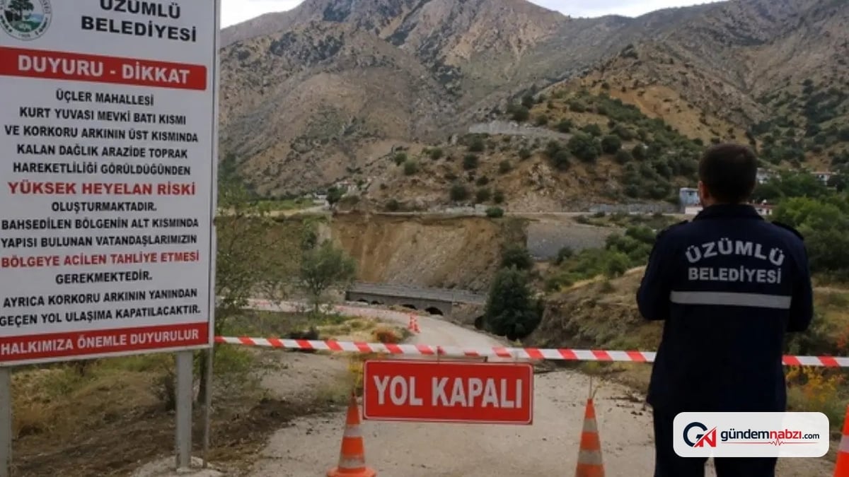 Erzincan'da heyelan riski nedeniyle 6 bağ evi tahliye edildi