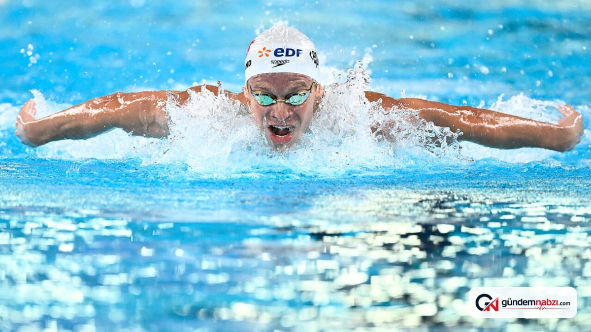 Léon Marchand, Avrupa Şampiyonası'nda 200m kelebekte altın madalya kazandı
