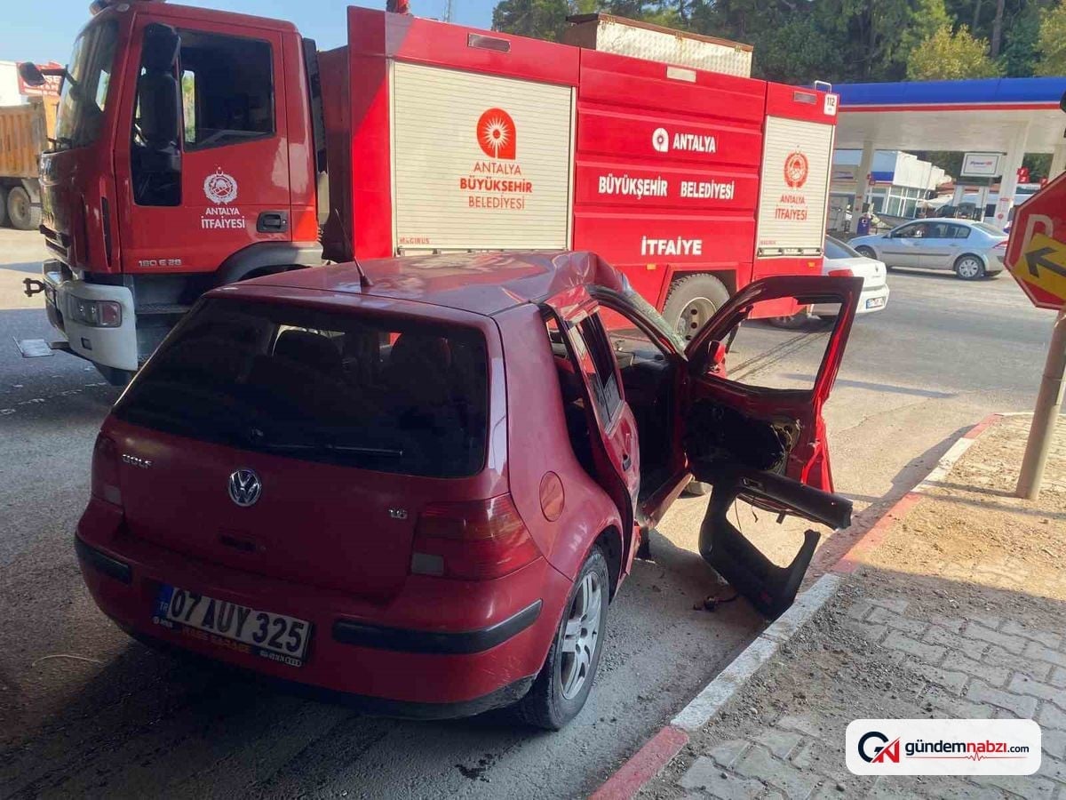 Aksu'da tır ile otomobil çarpıştı, 1 kişi yaralandı