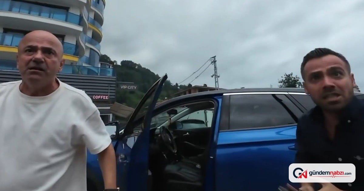 Rize'de trafikte bisikletliye saldırı