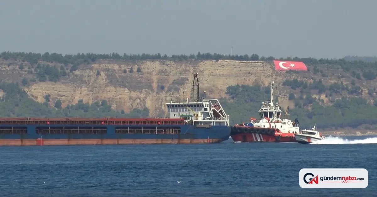 Çanakkale Boğazı'nda kargo gemisi arıza yaptı