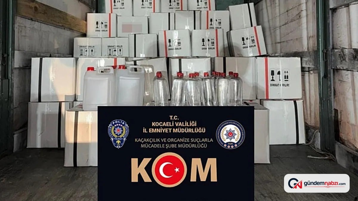 Kocaeli'de 2.400 litre kaçak etil alkol ele geçirildi