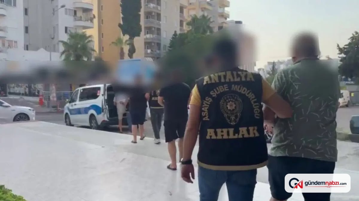 Antalya'da fuhuş operasyonunda 5 kişi yakalandı, 14 kadın kurtarıldı