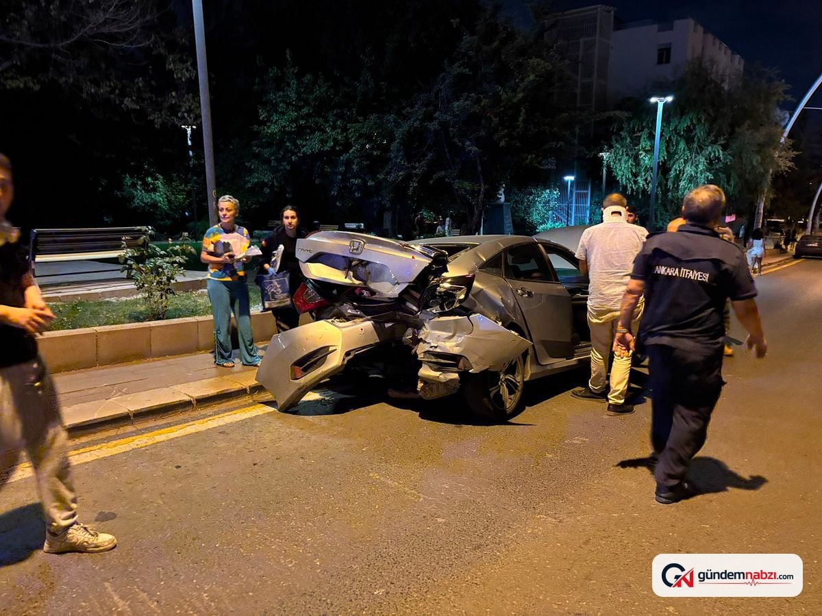 Ankara'da zincirleme trafik kazası: 3 yaralı