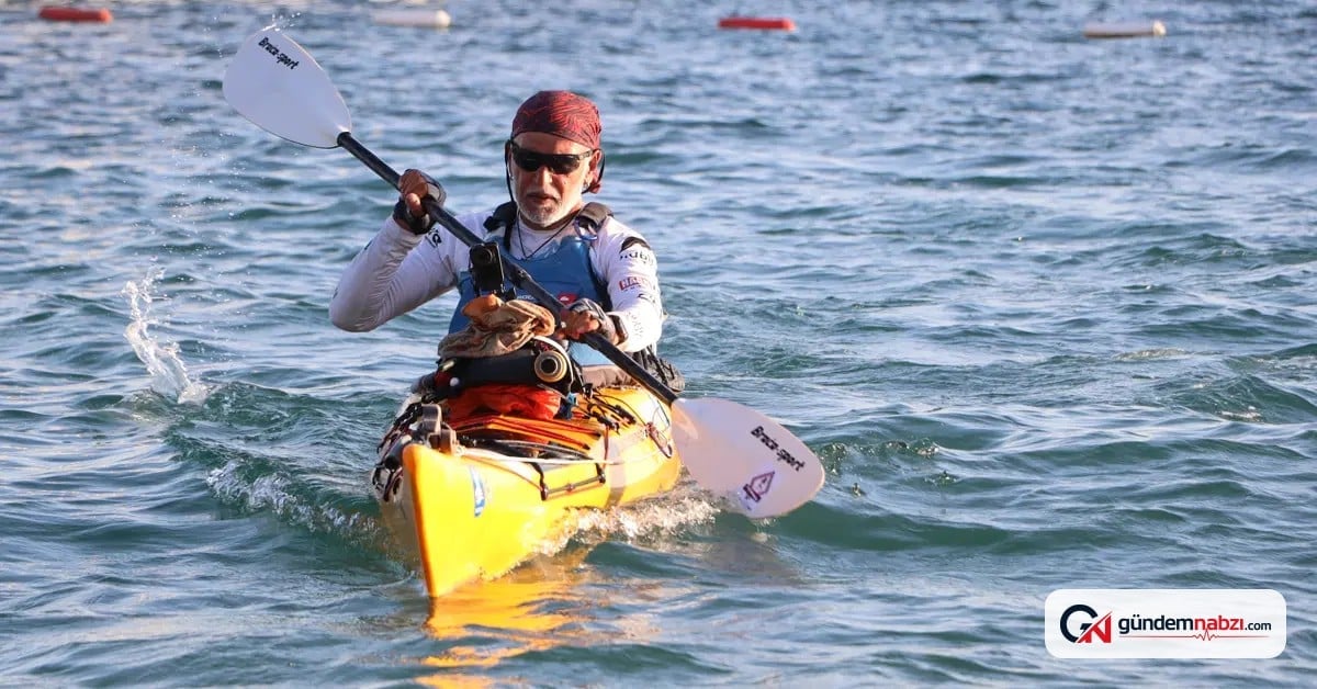 İstanbul'dan kanoyla yola çıkan Halil Uzel Bodrum'u ulaştı