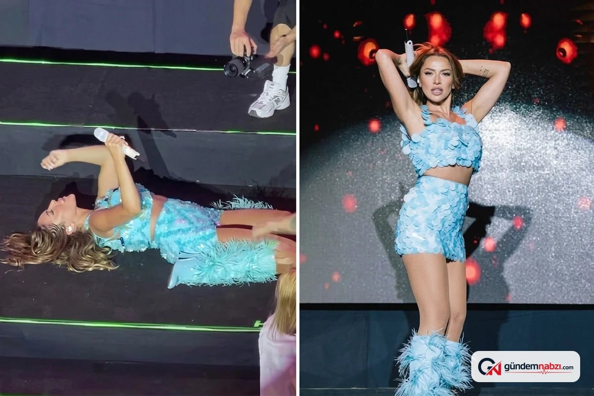 Hadise, Altınoluk konserinde yerde dans etti
