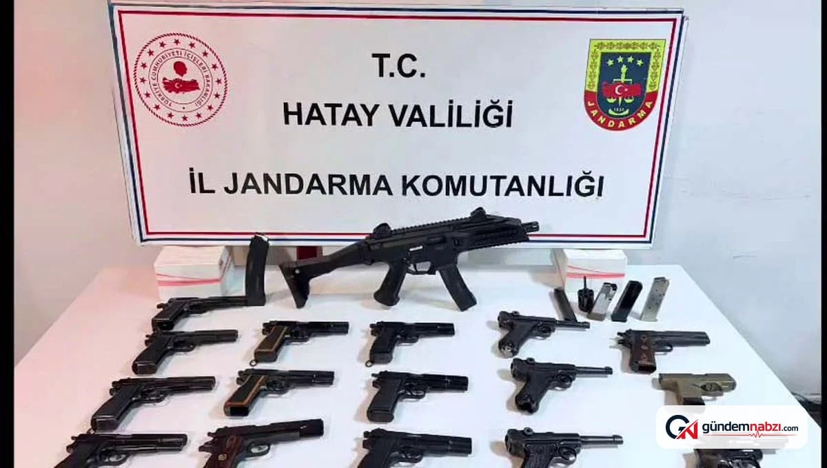 Hatay'da TIR'da 17 silah ele geçirildi