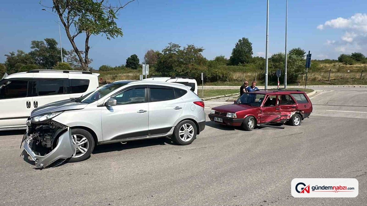 Samsun'da kavşakta kaza: 1 yaralı