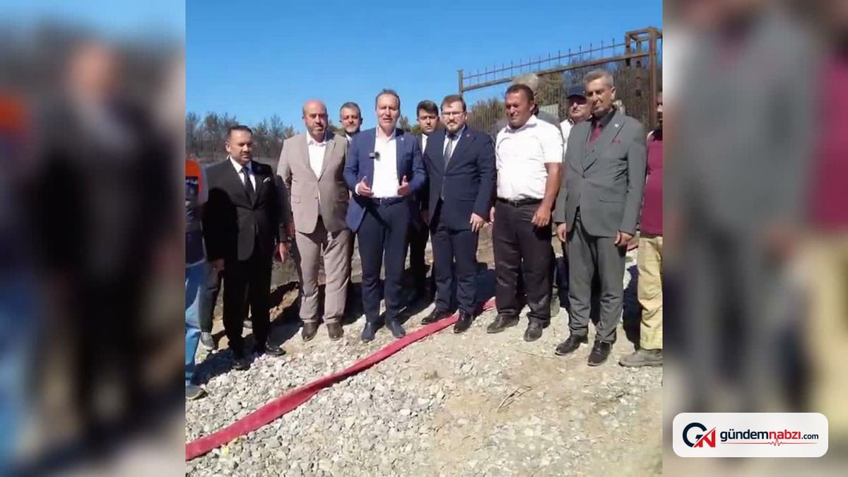 Yeniden Refah Partisi lideri Erbakan Balıkesir'de yangın bölgesini gezdi