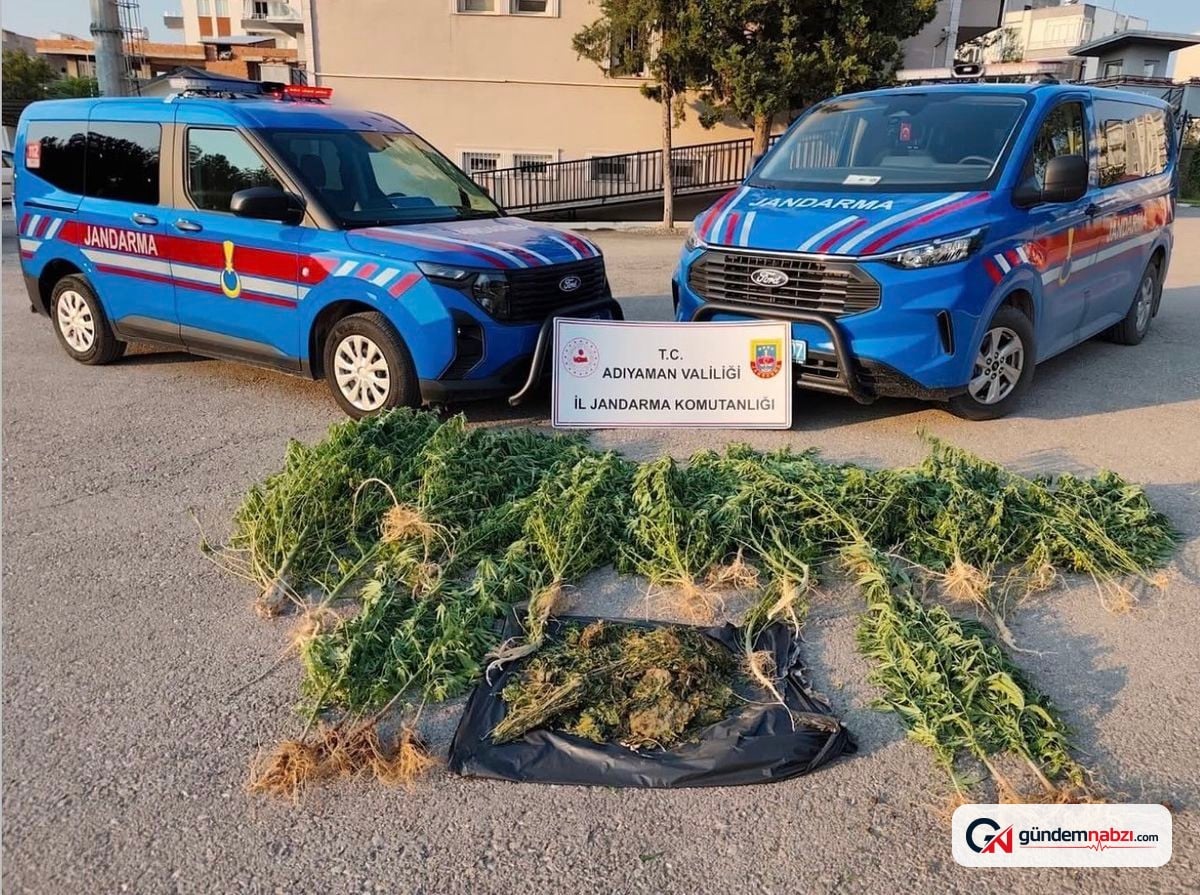 Adıyaman Kahta'da uyuşturucu operasyonunda 1,5 kilogram esrar bulundu