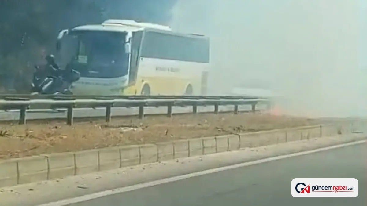 Bursa'da anız yangını nedeniyle trafik aksamaları yaşandı