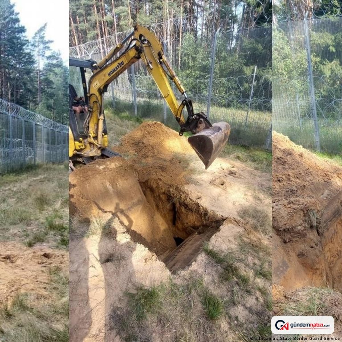 Litvanya'da bulunan göçmen tünelleri Minsk'i işaret ediyor