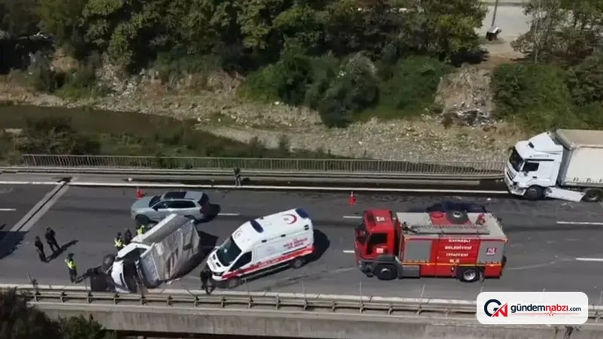 Düzce'de zincirleme kaza: 1 yaralı