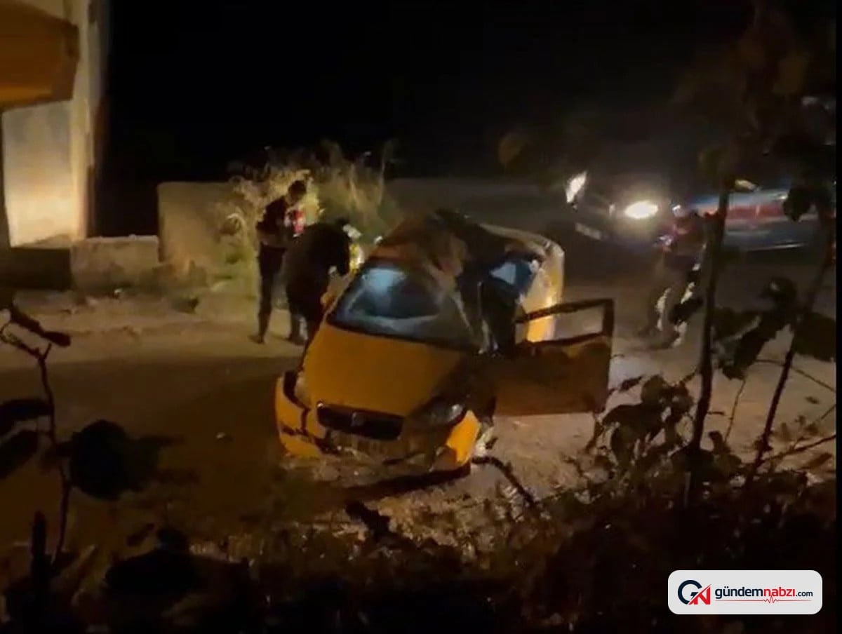Giresun'da ticari taksi şarampole yuvarlandı: 1 ölü