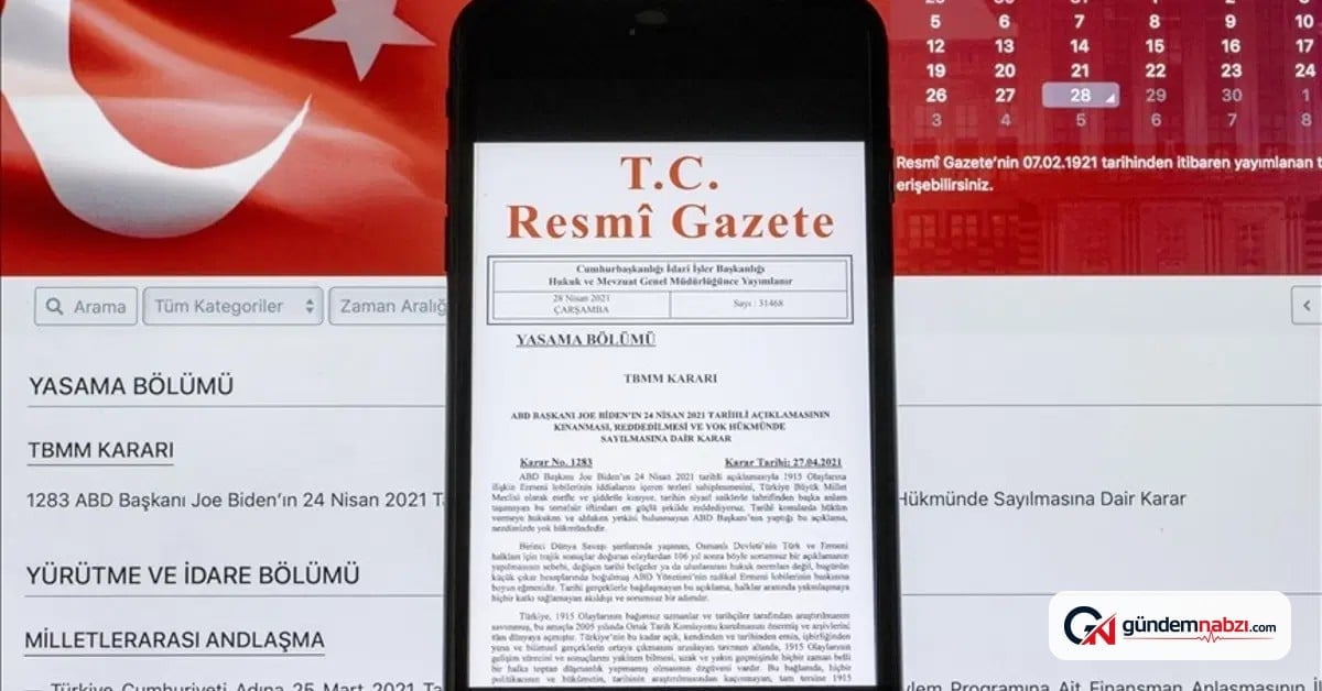 27 Ağustos 2026 tarihli Resmi Gazete yayımlandı