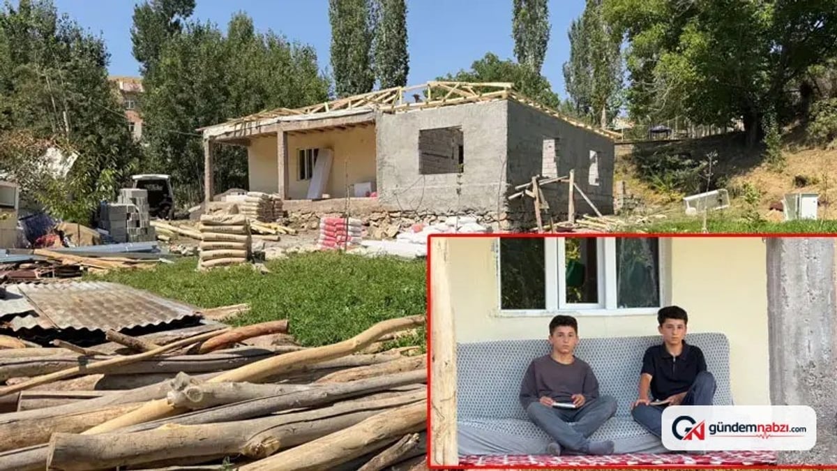 Hakkari'de Fen lisesini kazanan ikizlerin evi 3+1'e dönüştürülüyor