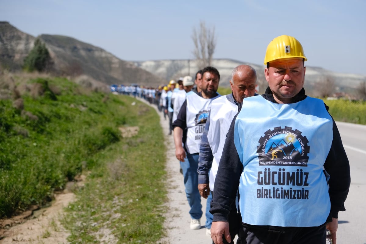 Doruk Madencilik işçileri, açlık grevindeki gazilere destek verdi