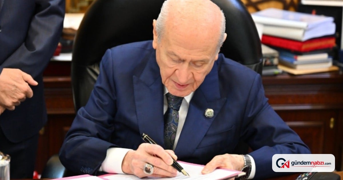 Çerçeve yasa teklifinin ilk imzası Devlet Bahçeli'den