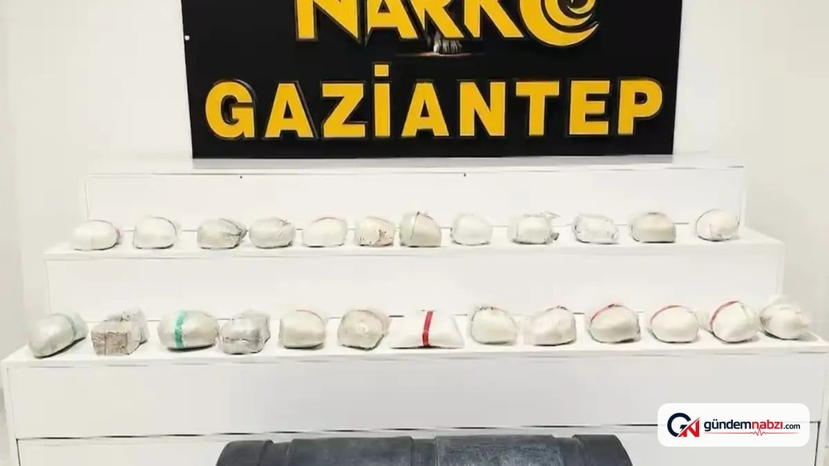 Gaziantep'te 24 kilo uyuşturucu operasyonunda 1 gözaltı