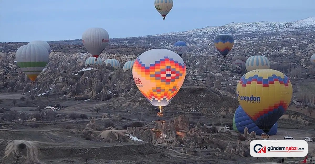 Nevşehir Kapadokya'da balon turları rüzgar nedeniyle iptal edildi