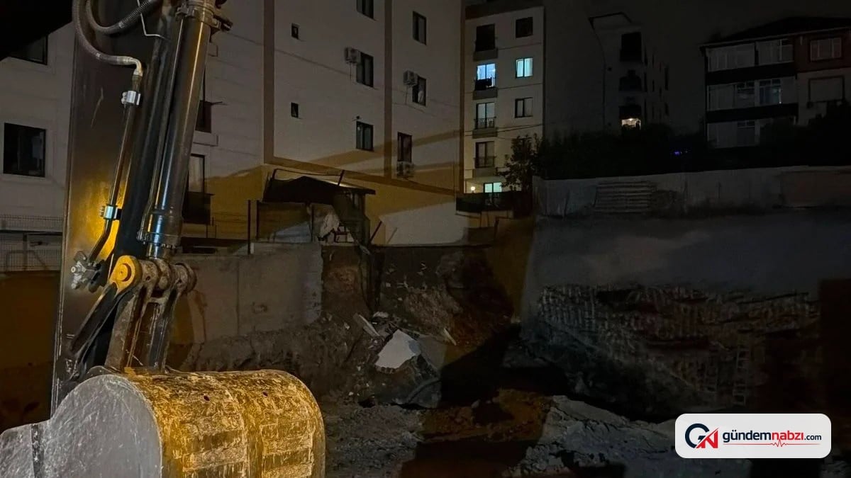İstanbul Çekmeköy'de inşaat duvarı çöktü, 5 katlı bina boşaltıldı