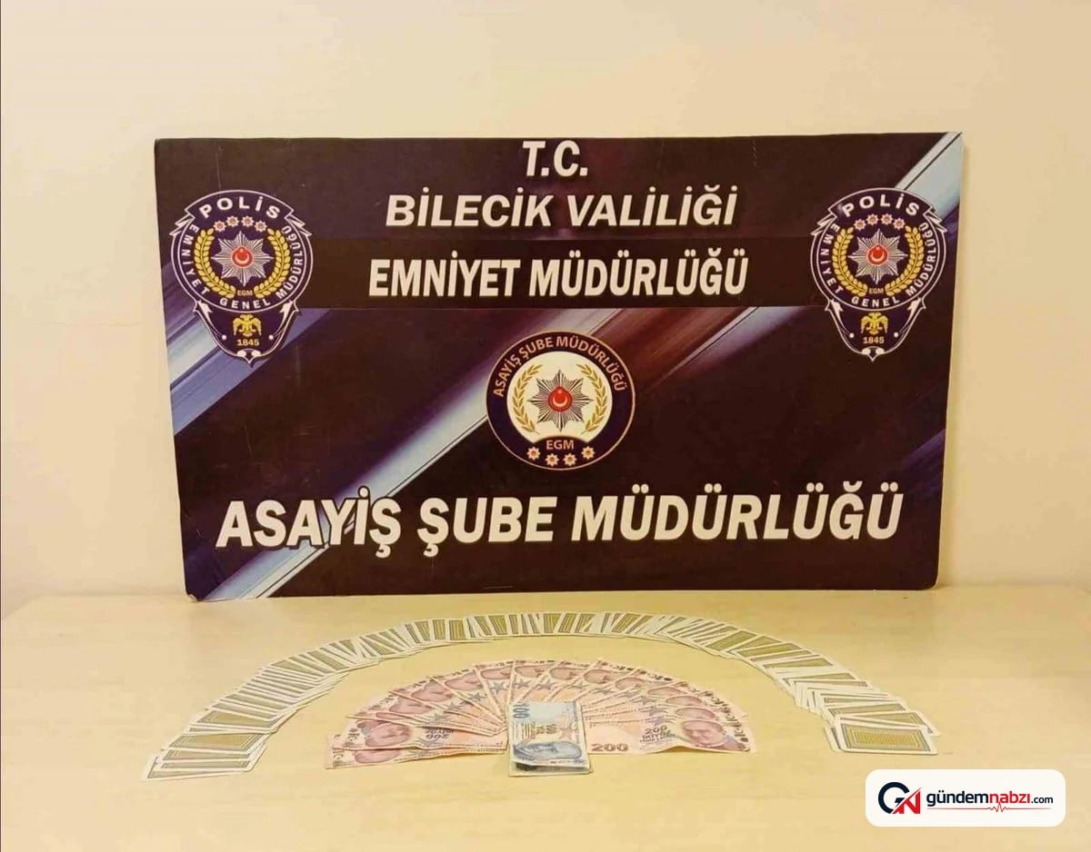 Bilecik'te kumar denetiminde 7 kişiye ceza kesildi