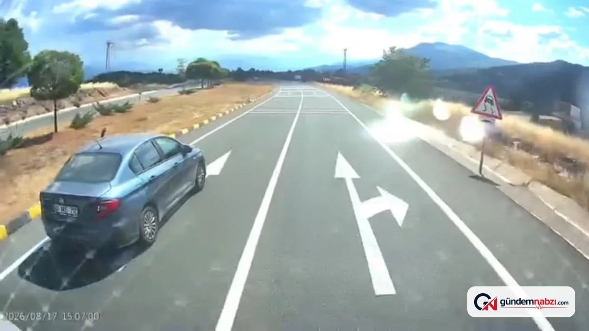 Karabük-Bartın yolunda tehlikeli sollama ve el hareketi