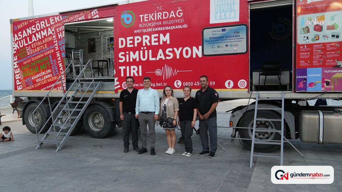 Tekirdağ'da deprem simülasyonu ile farkındalık eğitimi verildi