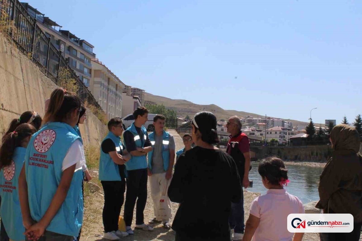 Bayburt'ta çocuklara 'hayalet ağ' farkındalık eğitimi verildi