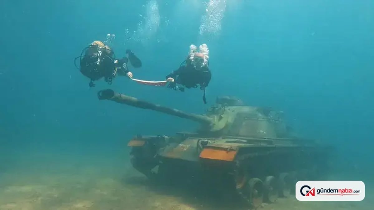 Saros Körfezi'ndeki tank batığı dalış tutkunlarını cezbetti