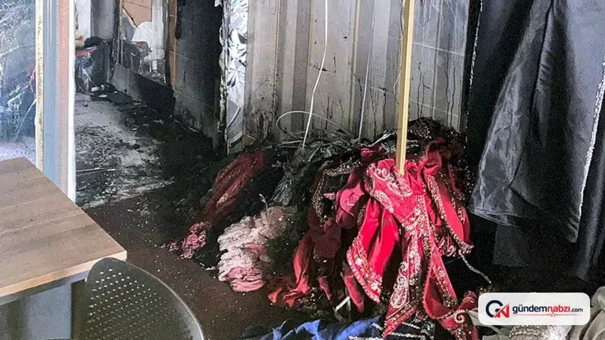 Adana'da gelinlikçi mağazası yakıldı, şüpheli gözaltına alındı