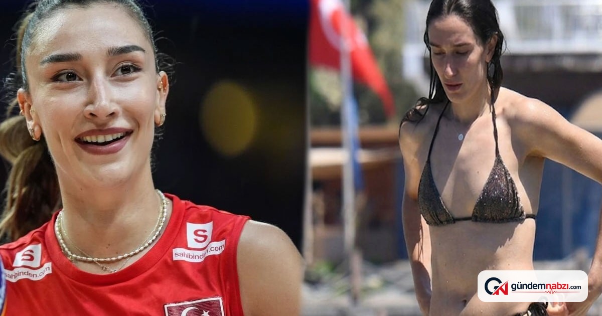 Muğla'da tatil yapan milli voleybolcu Hande Baladın görüntülendi