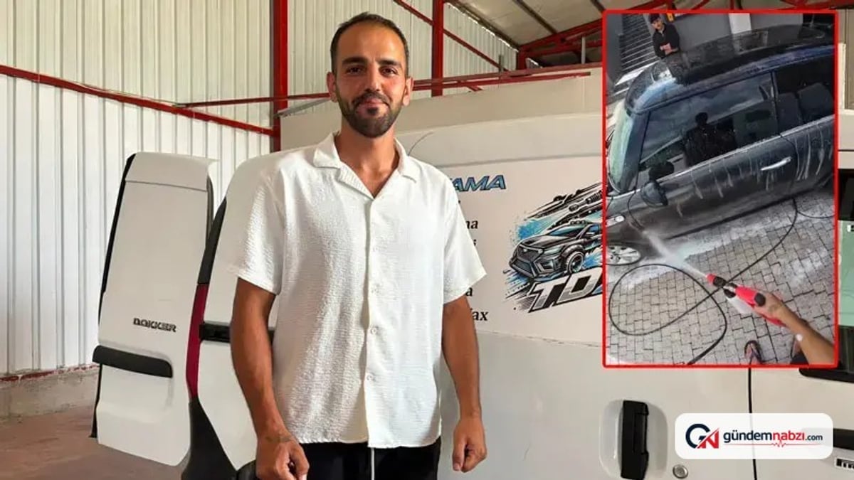 Tuğrul Deligöz, sokaklarda kirli araçları ücretsiz yıkıyor
