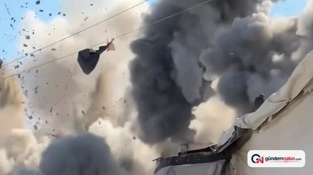 Gazze'de su arıtma tesisine düzenlenen saldırı görüntülendi
