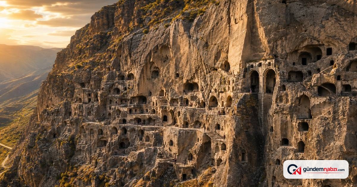Dağın içine oyulan 900 metrelik Vardzia kenti gün yüzüne çıktı