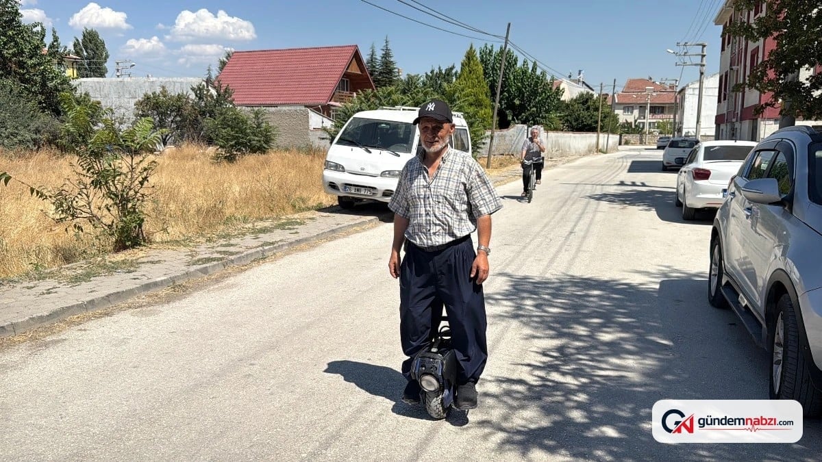 Eskişehir'de 60 yaşındaki Muhammet Çetin tek tekerli kaykay ile 4 bin km yaptı