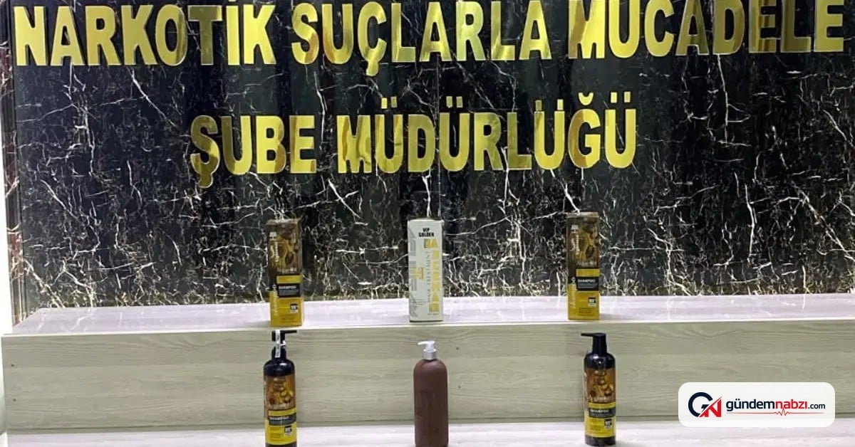 Bitlis'te şampuan şişelerinde 3 kilo metamfetamin ele geçirildi
