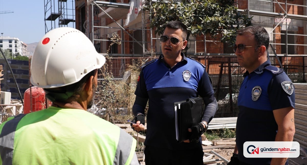 Bayraklı Belediyesi inşaatlara denetim yapıyor