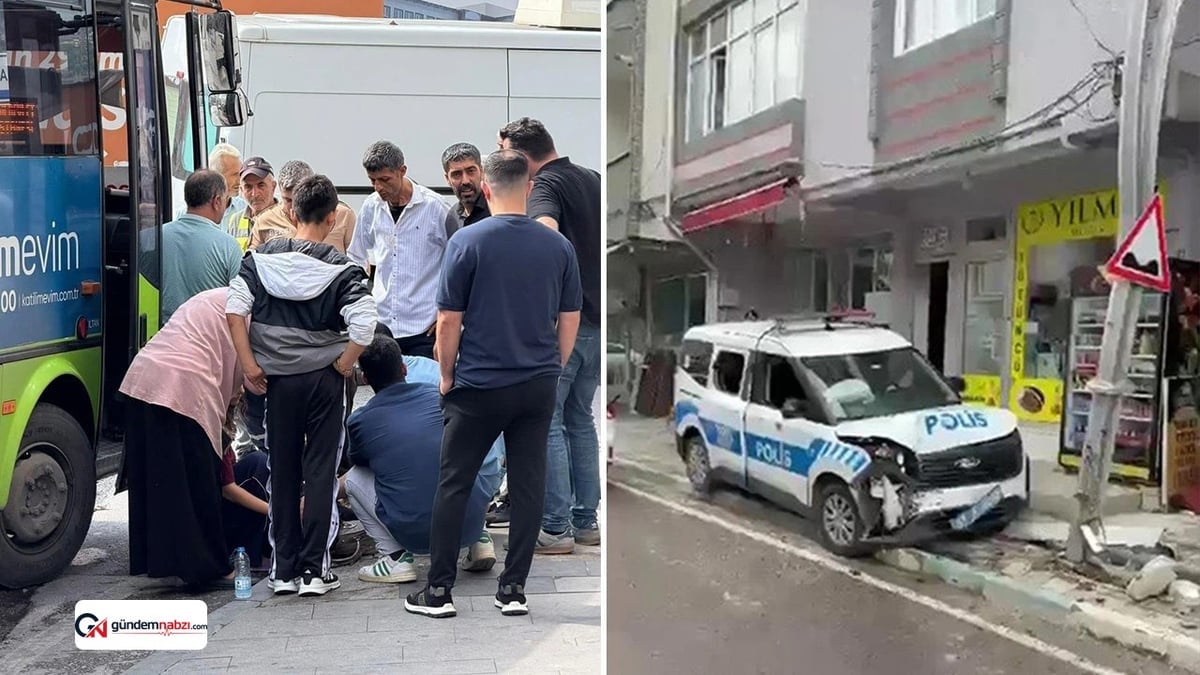 Dilovası'nda şüpheli polis aracında kaza yaptırdı