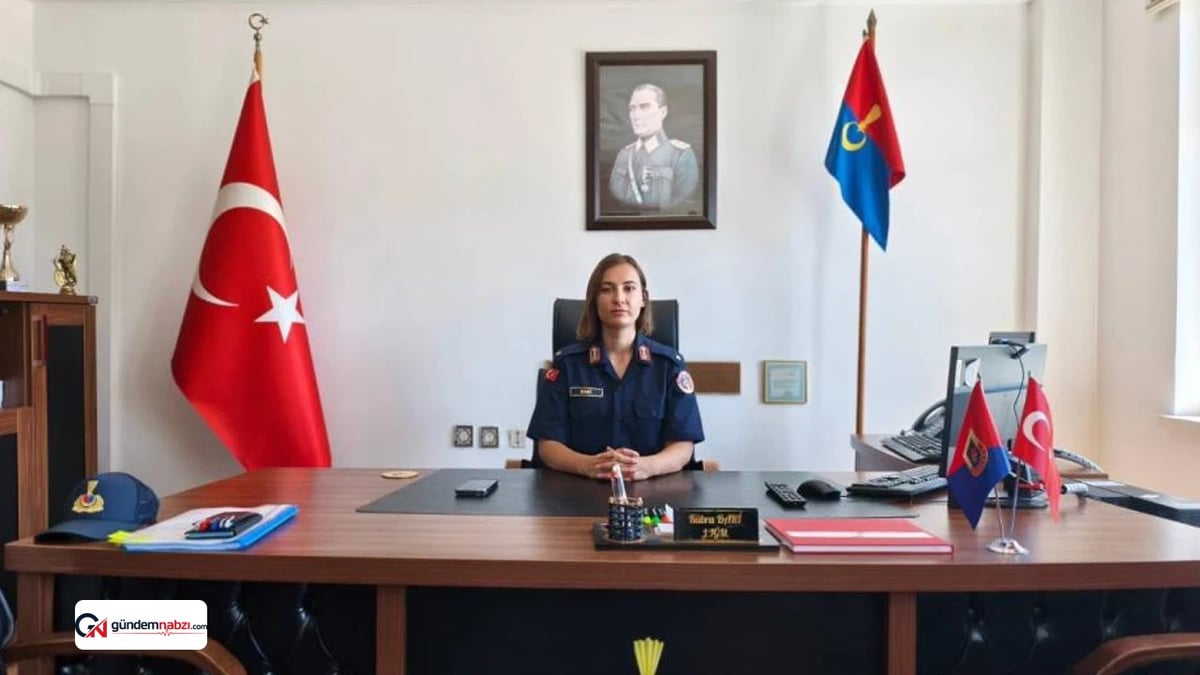 Tokat'ta kadın subay ilçe jandarma komutanı oldu
