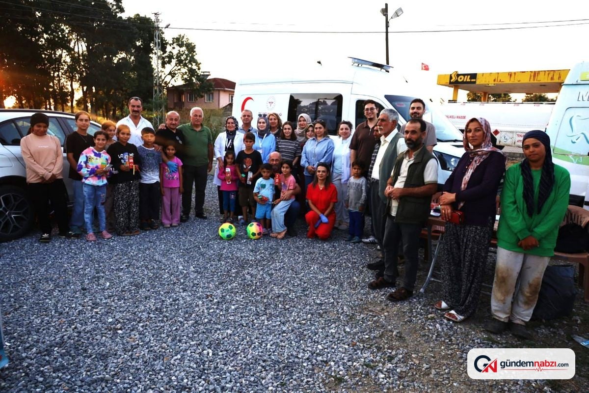 Samsun'da mevsimlik tarım işçilerine tarlada sağlık taraması