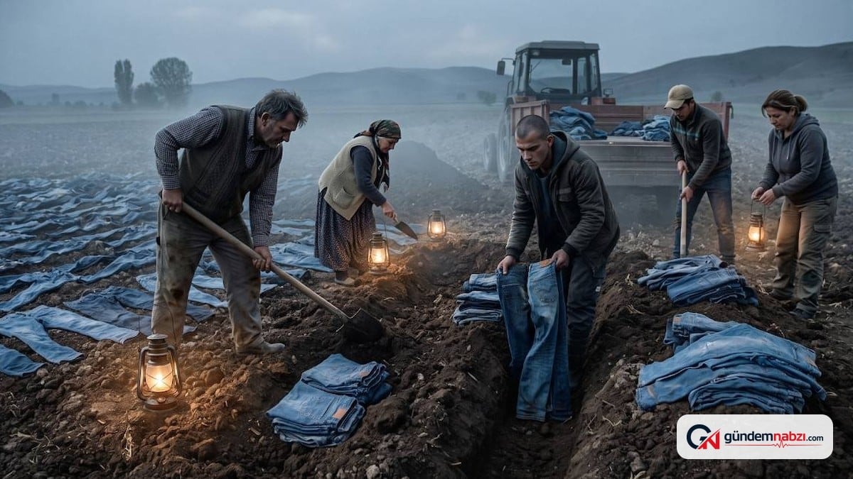 Çiftçiler toprak sağlığını ölçmek için tarlaya kot pantolon gömüyor